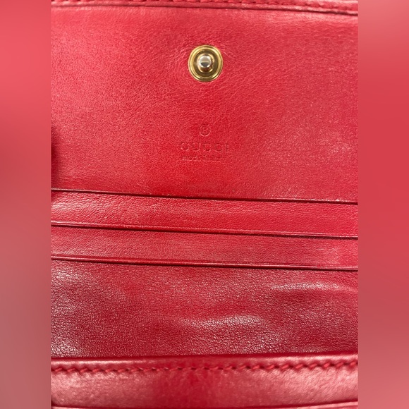 Gucci Red GG Marmont wallet - Picture 6 of 9